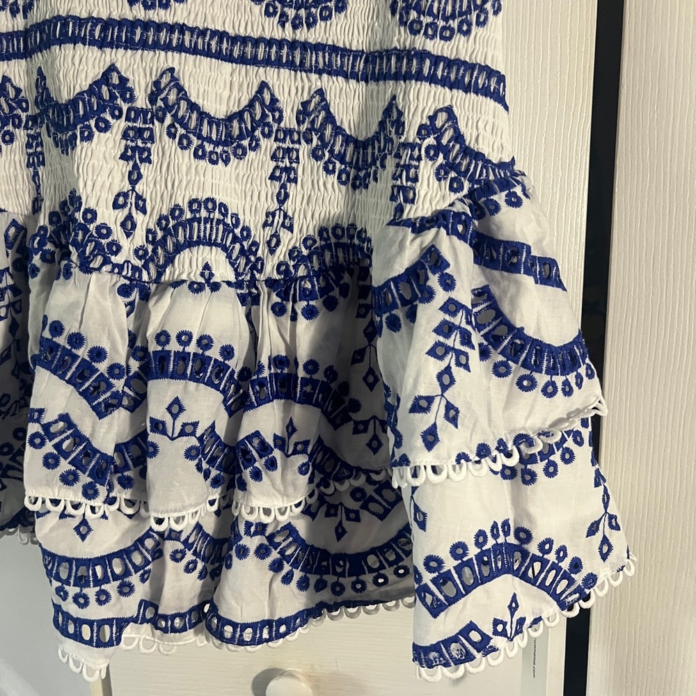 Embroidered Ruffled Sleeveless Dress - Picture 9 of 16